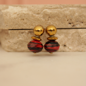 Aretes Dahlia cristal redondo