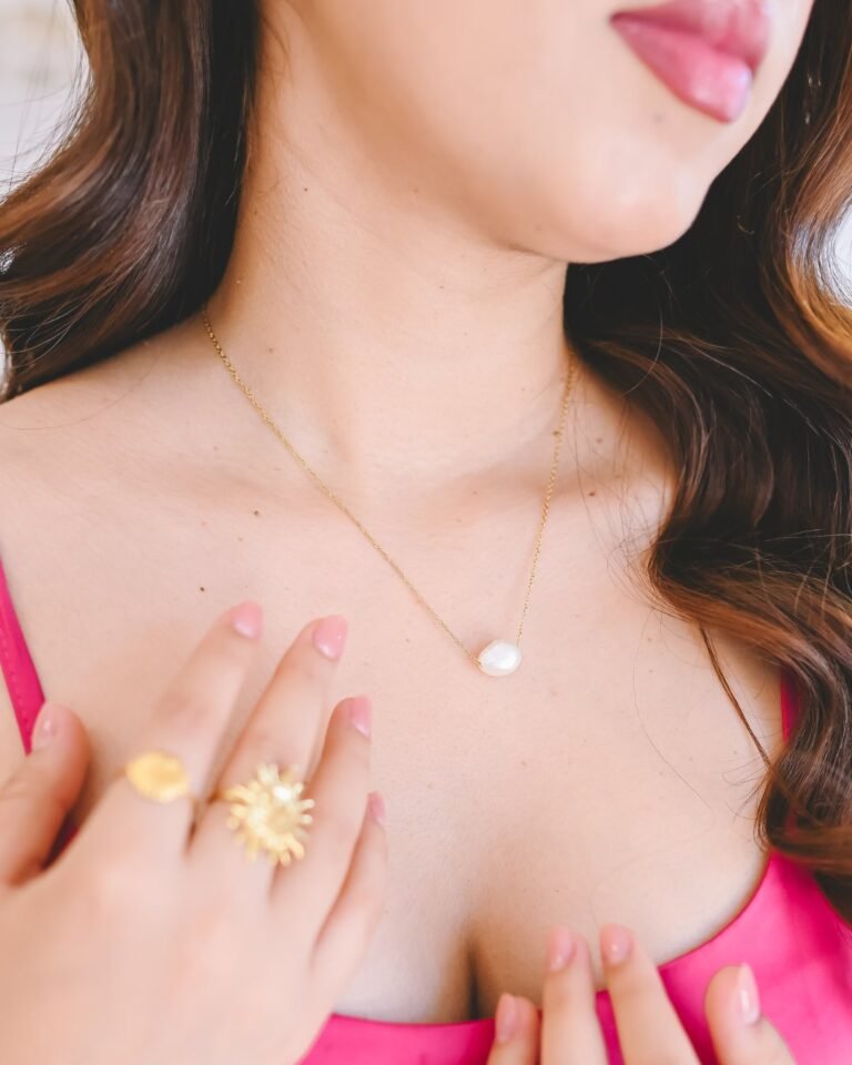 Collar de cuarzo rosa de Flor de Agua